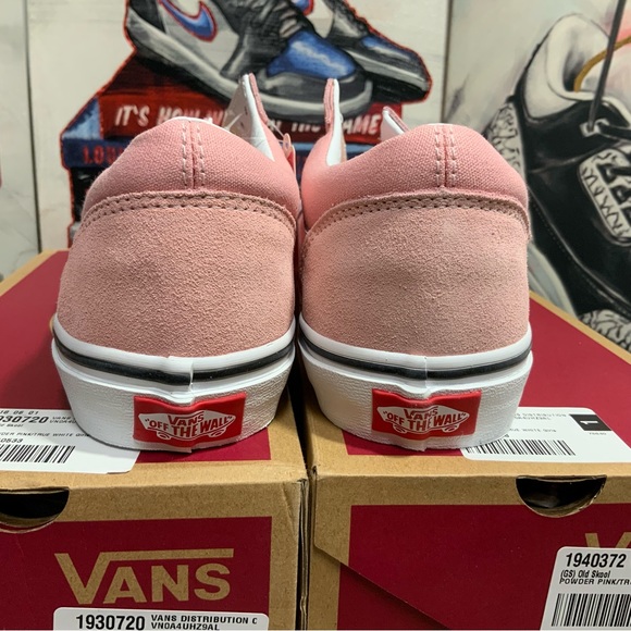 NEW Vans Old Skool Low Women's Size 7-8.5 Light Pink Suede Athletic Skate Shoes - Picture 5 of 11